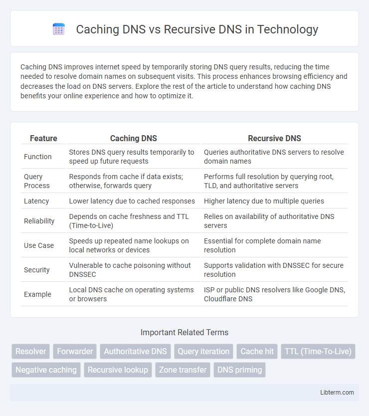 Recursive DNS vs Caching DNS in Technology - What is The Difference?
