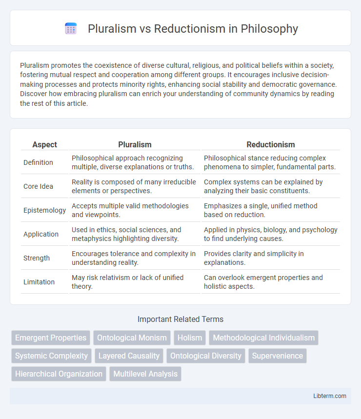 Reductionism vs Pluralism in Philosophy - What is The Difference?