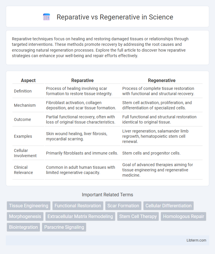 Regenerative vs Reparative in Science - What is The Difference?