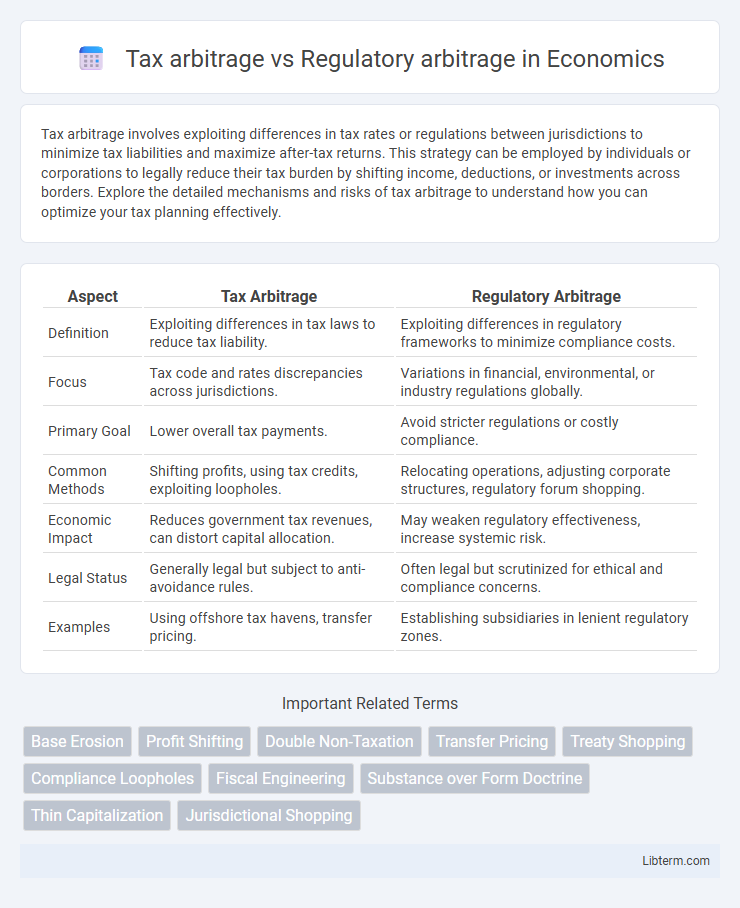 Regulatory arbitrage vs Tax arbitrage in Economics - What is The Difference?