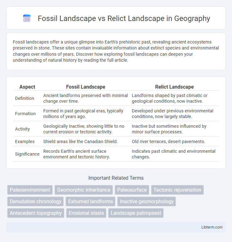 Relict Landscape vs Fossil Landscape in Geography - What is The Difference?
