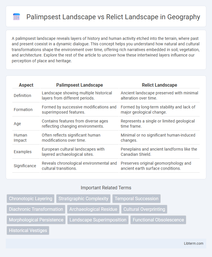 Relict Landscape vs Palimpsest Landscape in Geography - What is The Difference?