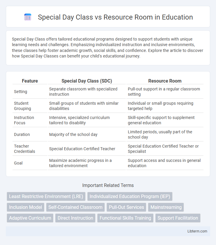 Resource Room vs Special Day Class in Education - What is The Difference?