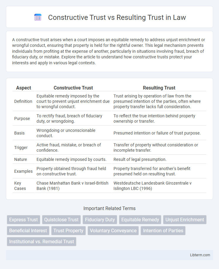 Resulting Trust vs Constructive Trust in Law - What is The Difference?