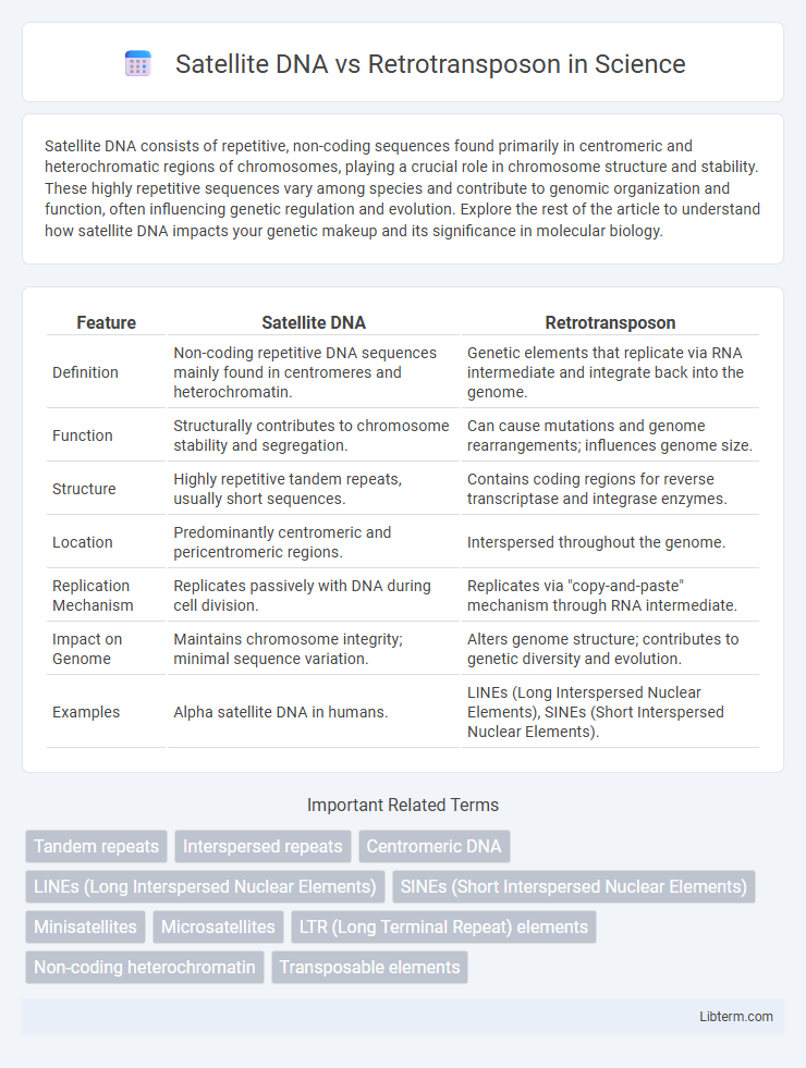 Retrotransposon vs Satellite DNA in Science - What is The Difference?
