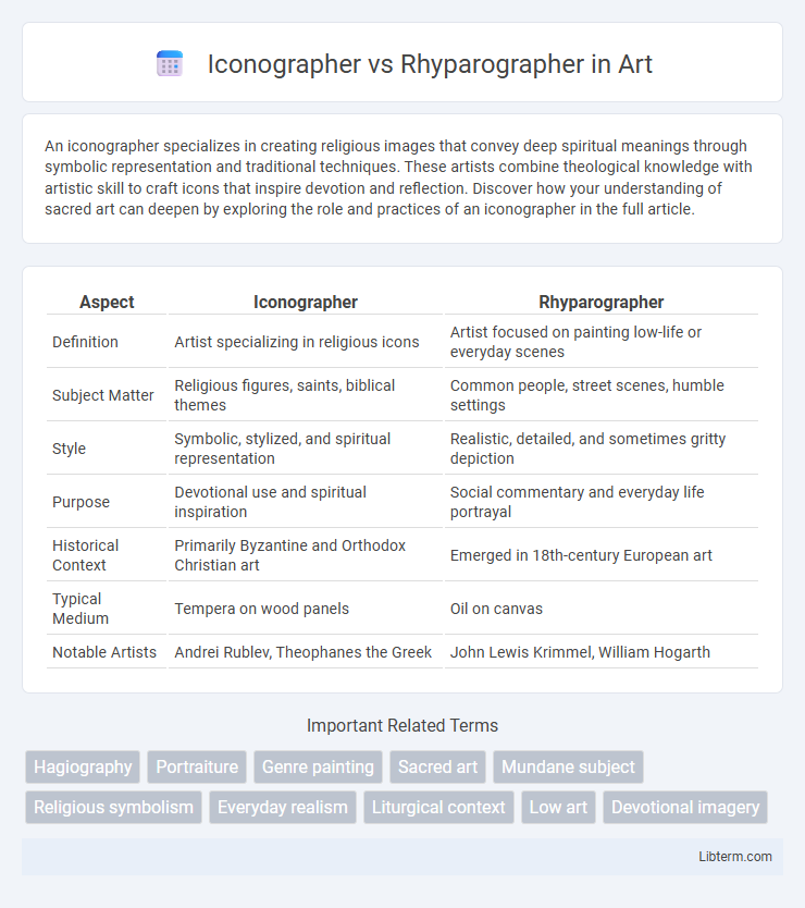 Rhyparographer vs Iconographer in Art - What is The Difference?