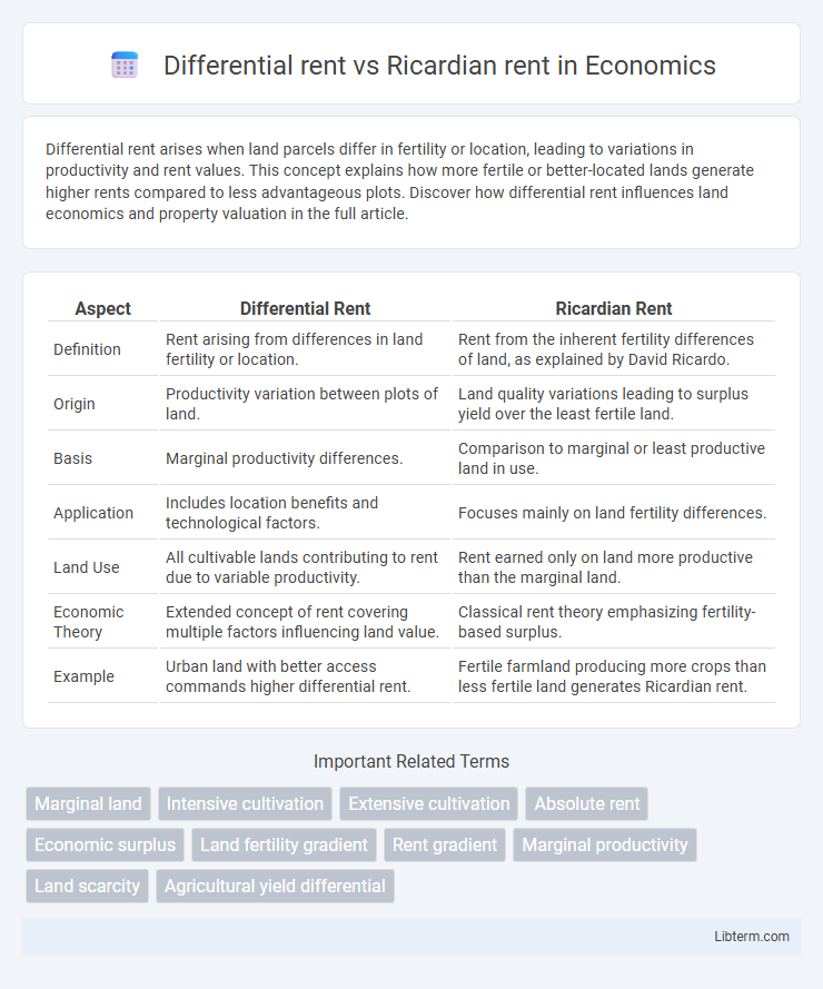 Ricardian rent vs Differential rent in Economics - What is The Difference?