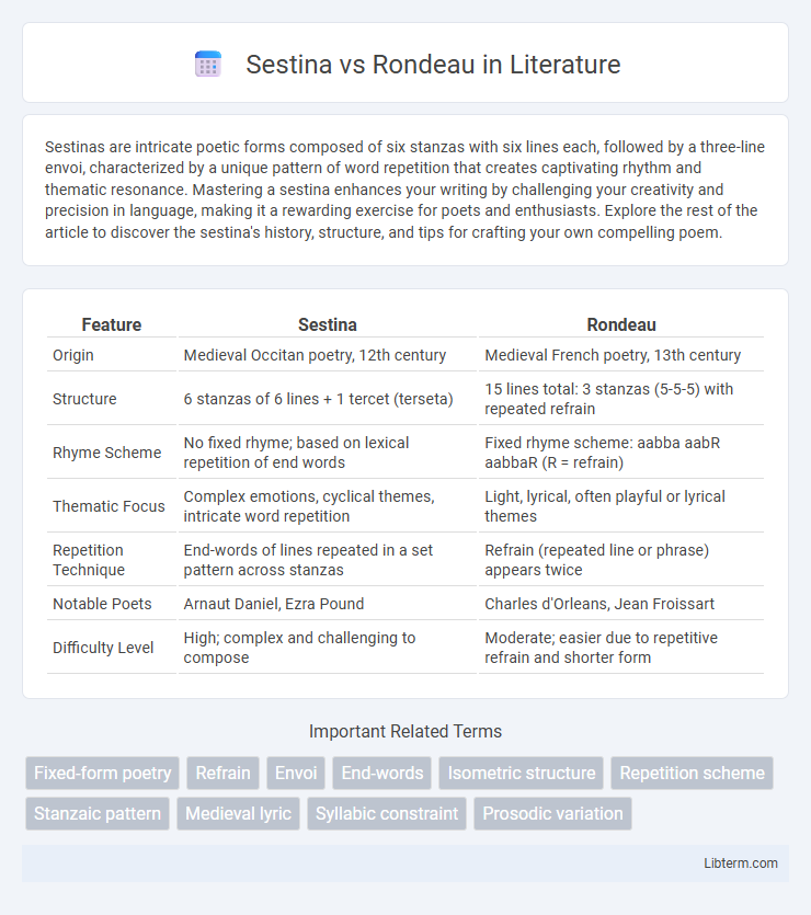 Rondeau vs Sestina in Literature - What is The Difference?