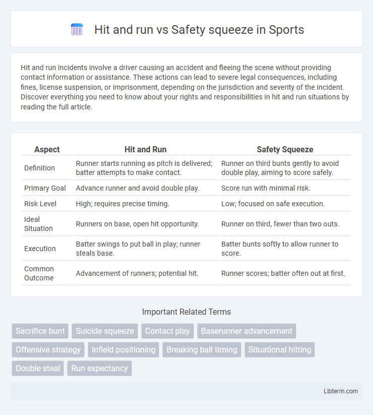 Safety squeeze vs Hit and run in Sports - What is The Difference?