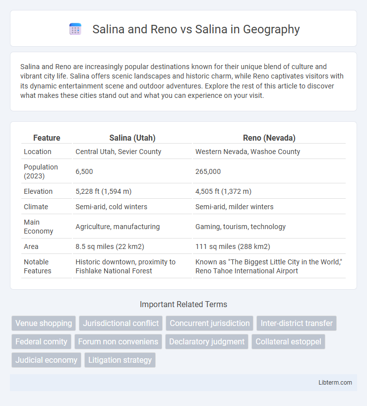Salina vs Salina and Reno in Geography - What is The Difference?