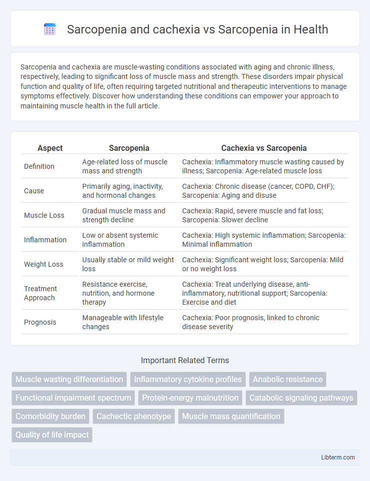 Sarcopenia vs Sarcopenia and cachexia in Health - What is The Difference?