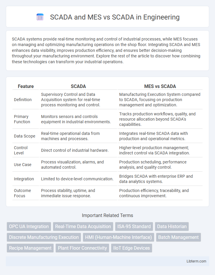 SCADA vs SCADA and MES in Engineering - What is The Difference?
