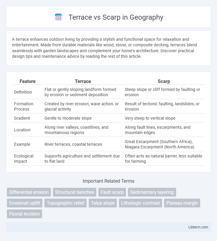 Scarp vs Terrace in Geography - What is The Difference?