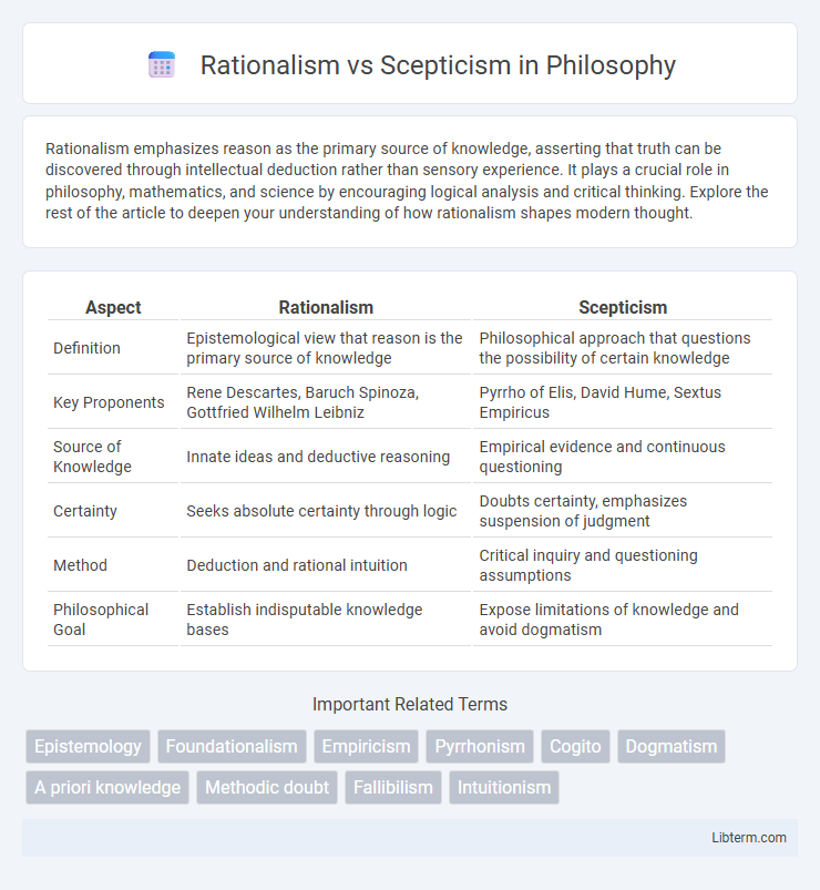 Scepticism vs Rationalism in Philosophy - What is The Difference?