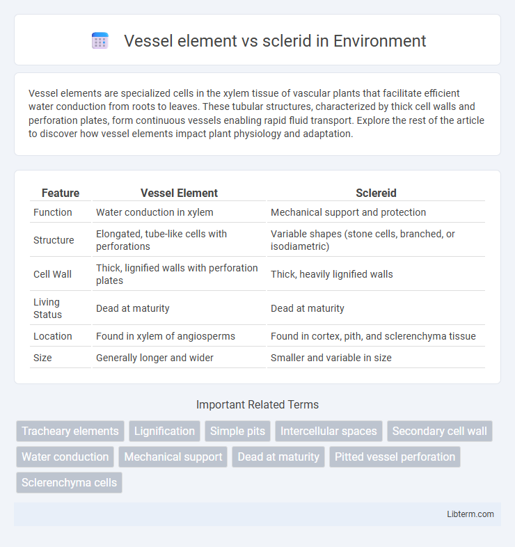 sclerid vs Vessel element in Environment - What is The Difference?
