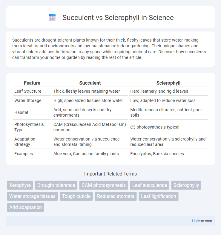 Sclerophyll vs Succulent in Science - What is The Difference?
