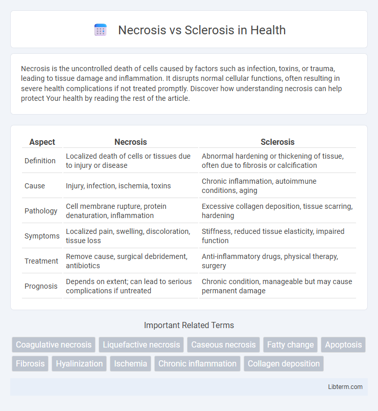 Sclerosis vs Necrosis in Health - What is The Difference?