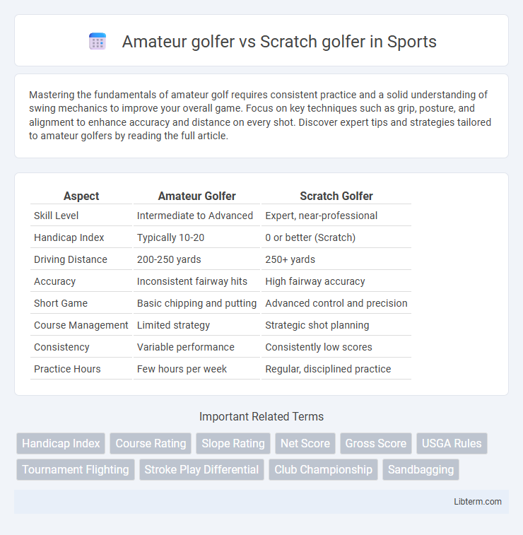 Scratch golfer vs Amateur golfer in Sports - What is The Difference?