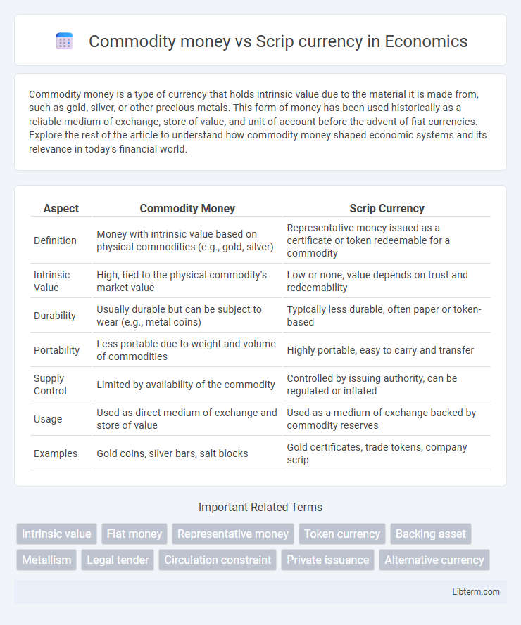 Scrip currency vs Commodity money in Economics - What is The Difference?
