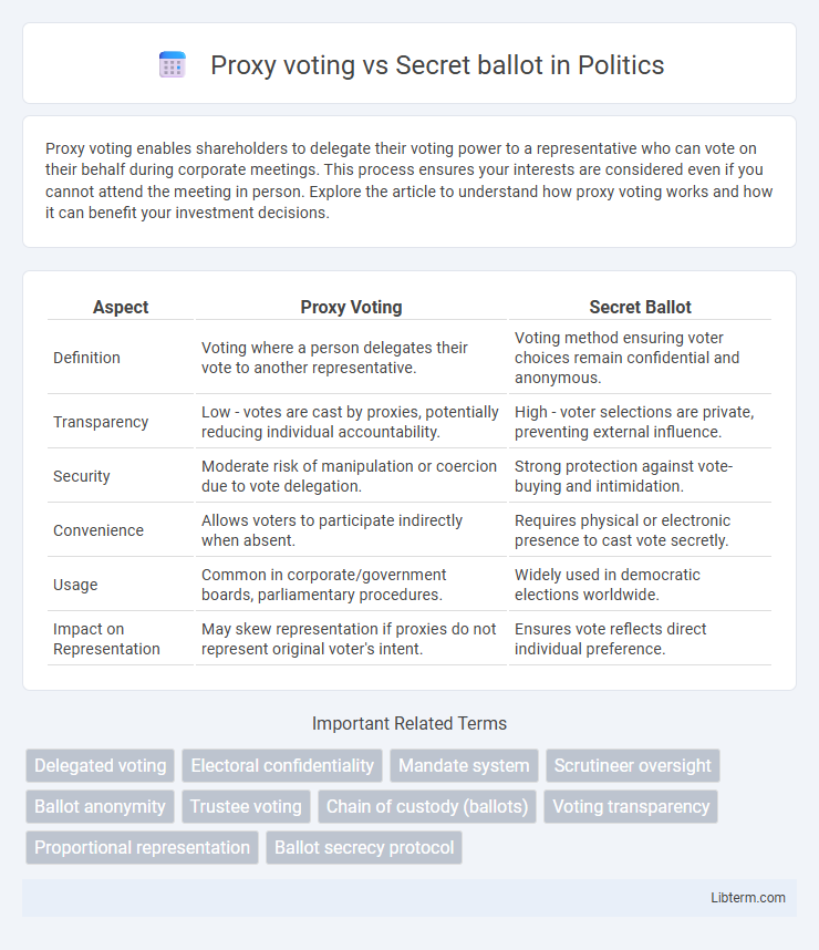 Secret ballot vs Proxy voting in Politics - What is The Difference?