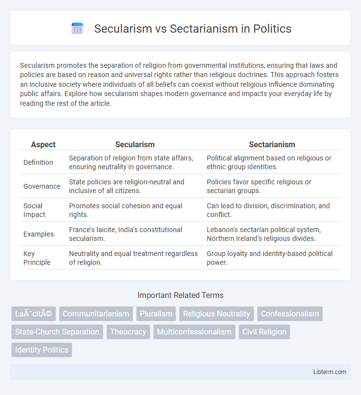 Sectarianism vs Secularism in Politics - What is The Difference?