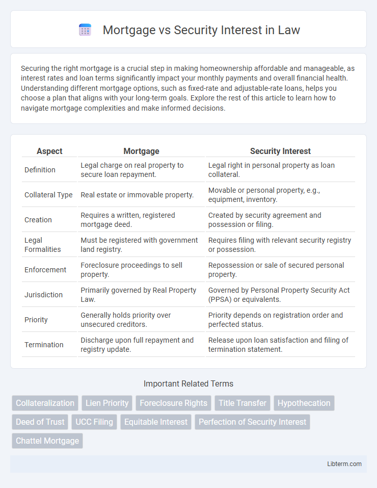 Security Interest vs Mortgage in Law - What is The Difference?