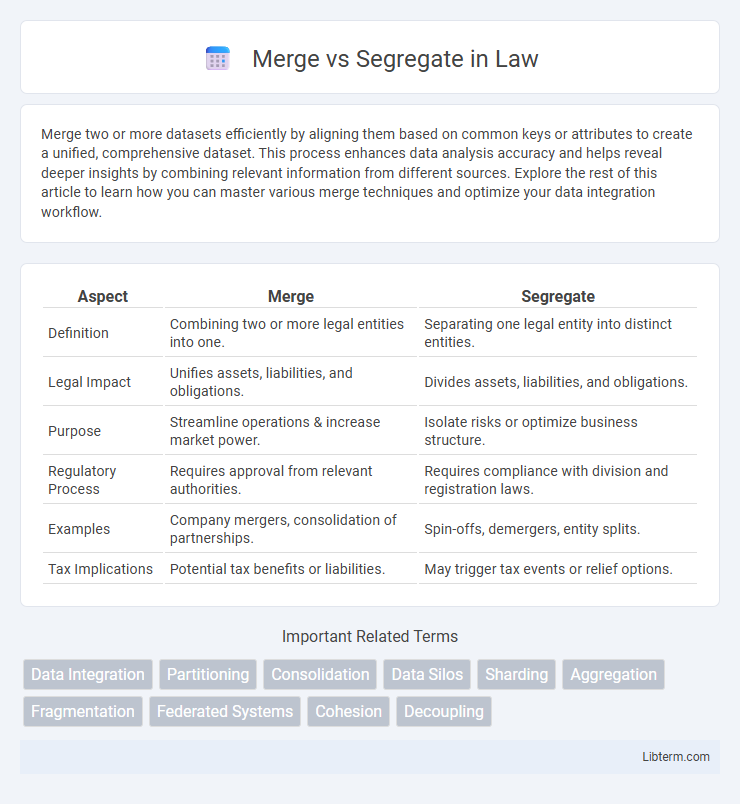 Segregate vs Merge in Law - What is The Difference?