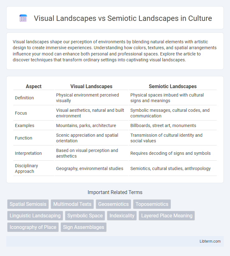 Semiotic Landscapes vs Visual Landscapes in Culture - What is The Difference?