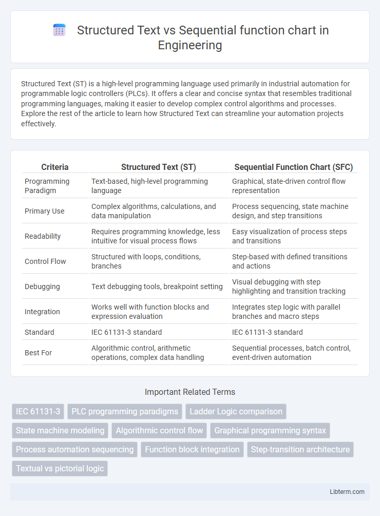 Sequential function chart vs Structured Text in Engineering - What is The Difference?