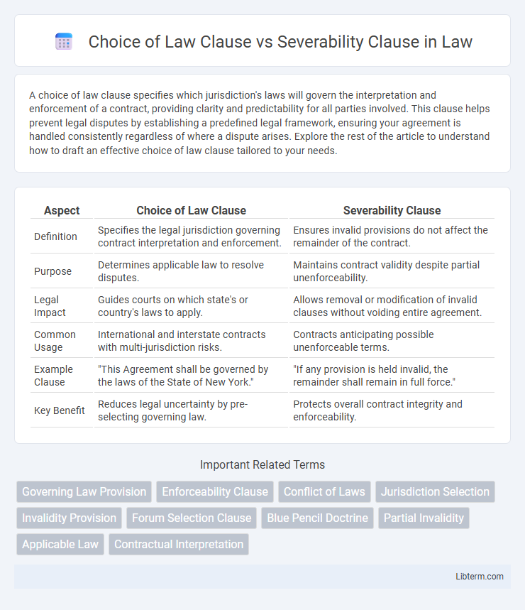 Severability Clause vs Choice of Law Clause in Law - What is The Difference?