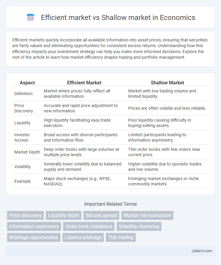 Shallow market vs Efficient market in Economics - What is The Difference?