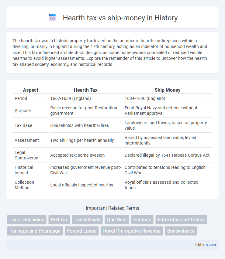 ship-money vs Hearth tax in History - What is The Difference?