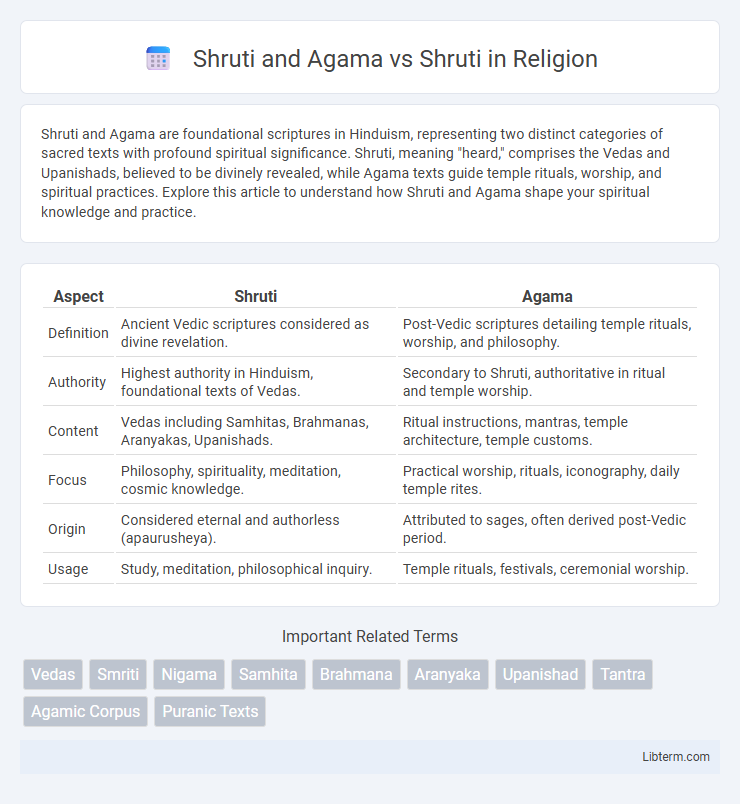 Shruti vs Shruti and Agama in Religion - What is The Difference?