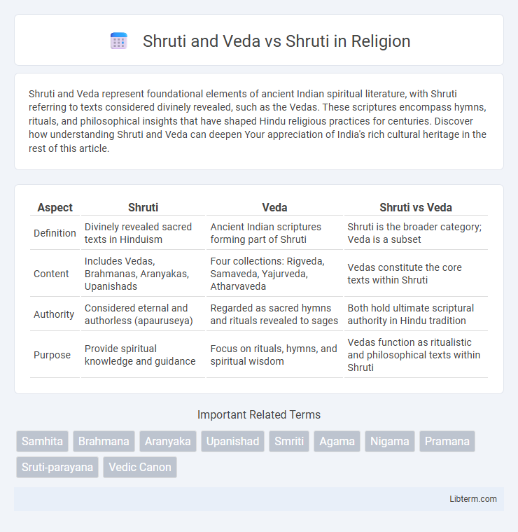 Shruti vs Shruti and Veda in Religion - What is The Difference?