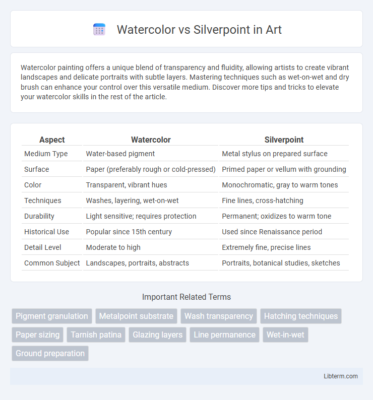 Silverpoint vs Watercolor in Art - What is The Difference?