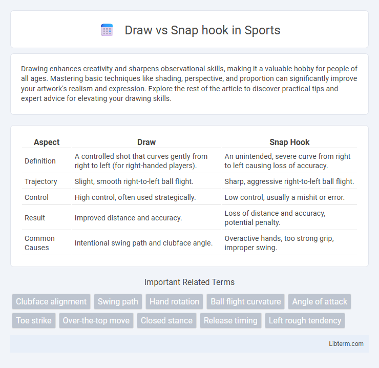 Snap hook vs Draw in Sports - What is The Difference?