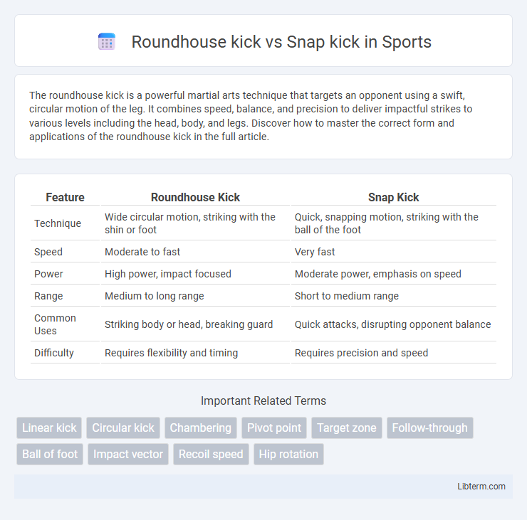 Snap kick vs Roundhouse kick in Sports - What is The Difference?