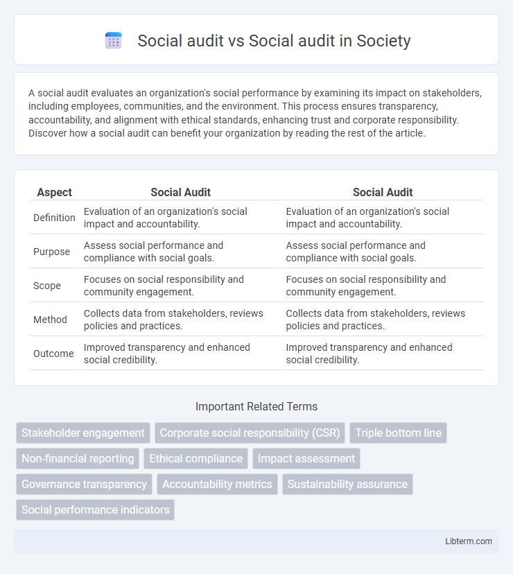 Social audit vs Social audit in Society - What is The Difference?
