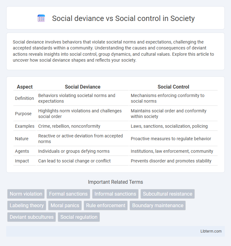 Social control vs Social deviance in Society - What is The Difference?