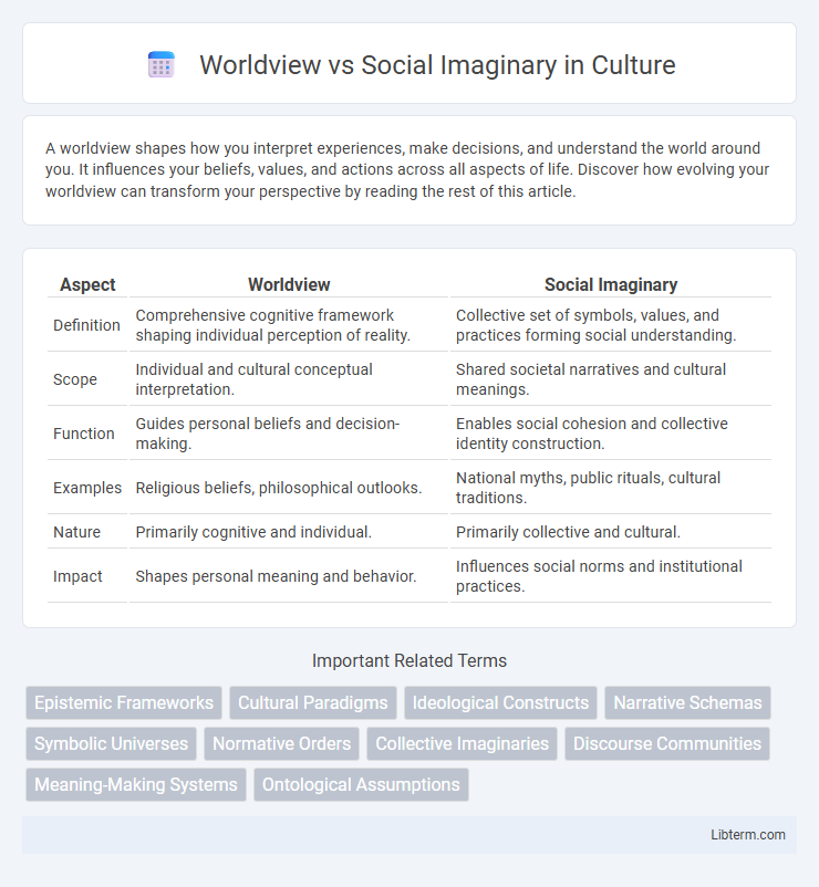 Social Imaginary vs Worldview in Culture - What is The Difference?