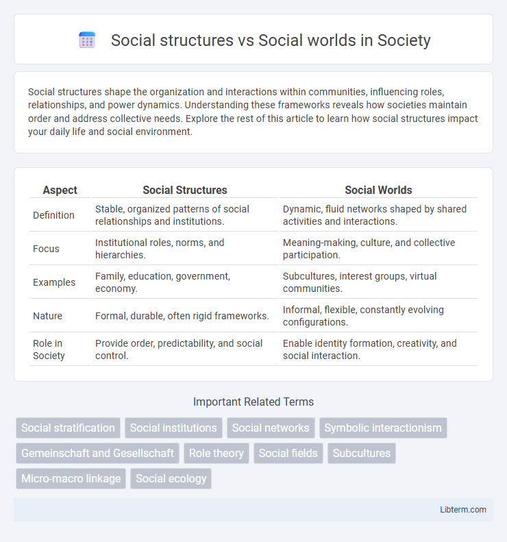Social worlds vs Social structures in Society - What is The Difference?