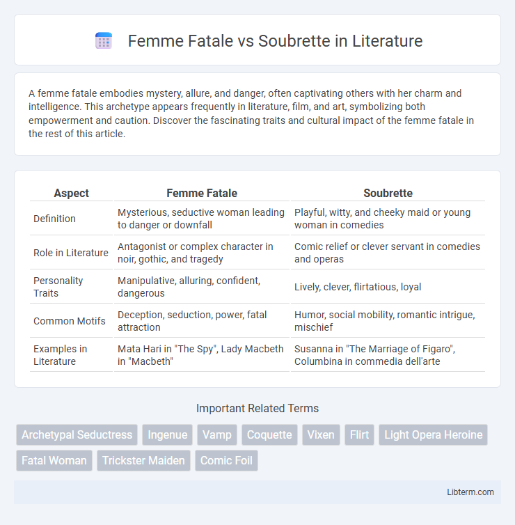 Soubrette vs Femme Fatale in Literature - What is The Difference?