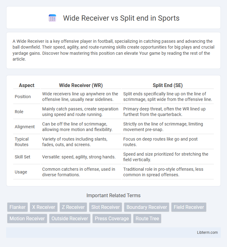 Split end vs Wide Receiver in Sports - What is The Difference?