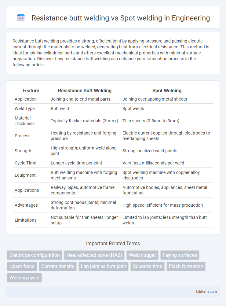 Spot welding vs Resistance butt welding in Engineering - What is The Difference?
