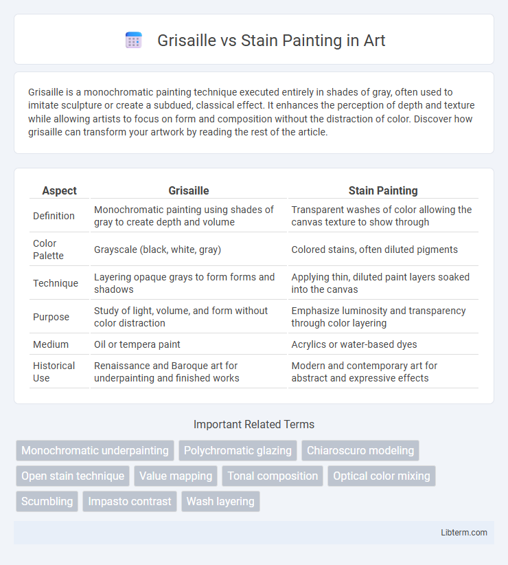 Stain Painting vs Grisaille in Art - What is The Difference?