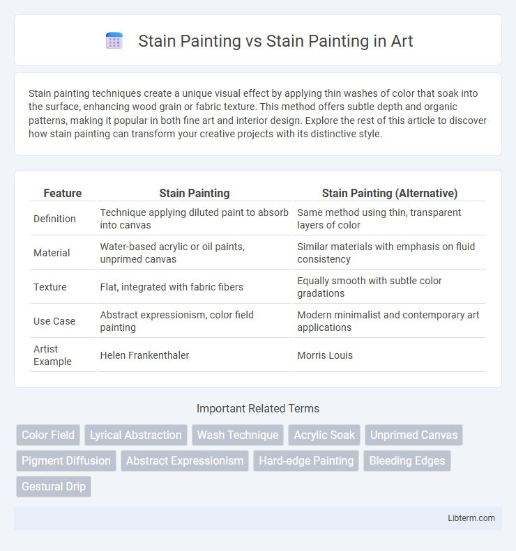 Stain Painting vs Stain Painting in Art - What is The Difference?