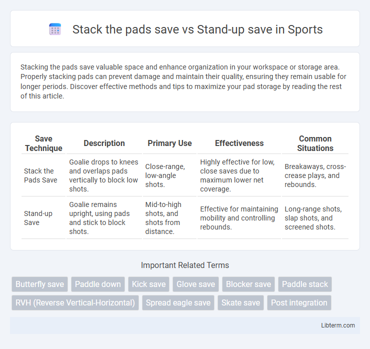 Stand-up save vs Stack the pads save in Sports - What is The Difference?