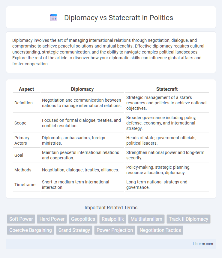 Statecraft vs Diplomacy in Politics - What is The Difference?