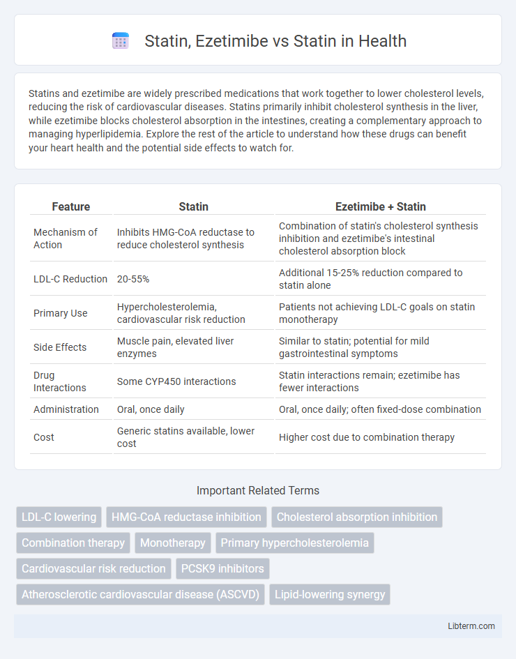 Statin vs Statin, Ezetimibe in Health - What is The Difference?