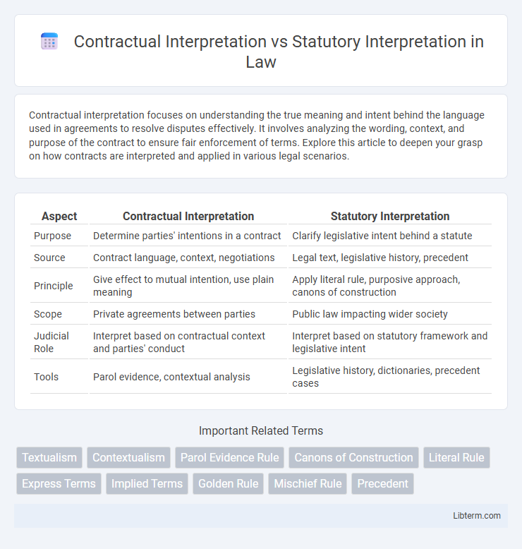 Statutory Interpretation vs Contractual Interpretation in Law - What is The Difference?